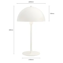 Dyberg Larsen Stockholm bordlampe E14, 43 cm, hvid