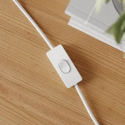 Dyberg Larsen Stockholm bordlampe E14, 43 cm, hvid