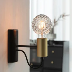 E27 3,8 W LED-pære G95 918 struktur, røg, 2 stk