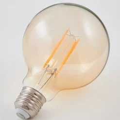 E27 LED-globepære Filament 6W 500lm, ravfarvet 1.800K