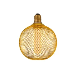 E27 LED-pære Mesh 3,4 W 3.000 K Ø12cm guld
