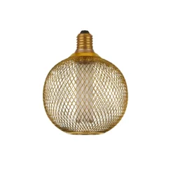 E27 LED-pære Mesh 3,4 W 3.000 K Ø12cm guld