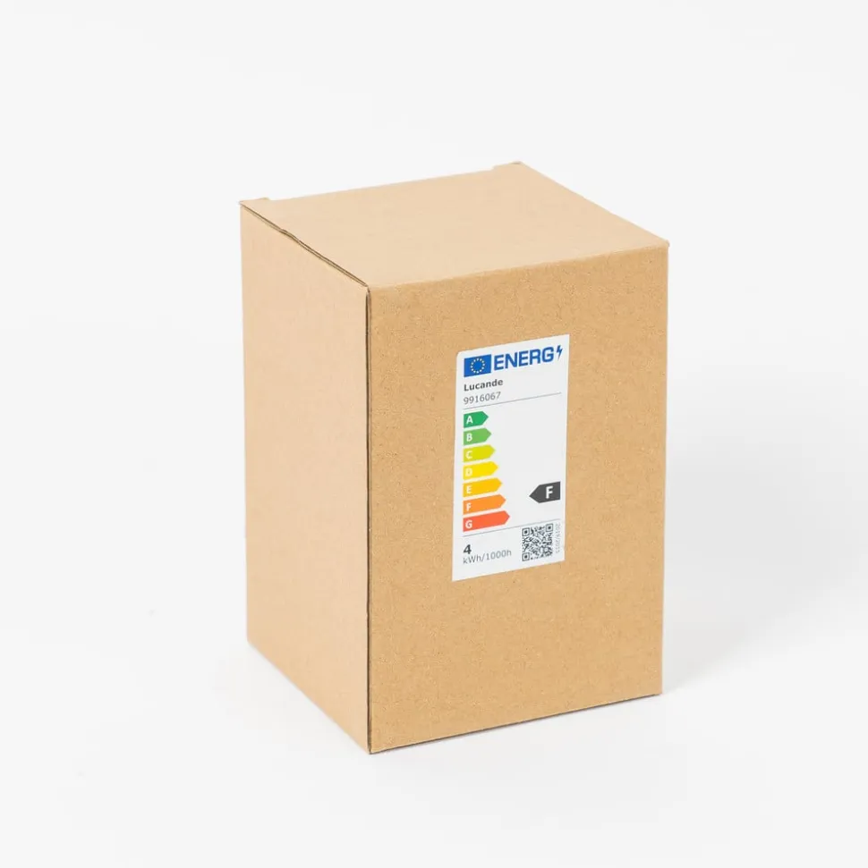 E27 3,8W LED-pære G95, 2700K, 340lm, riller ravfarvet