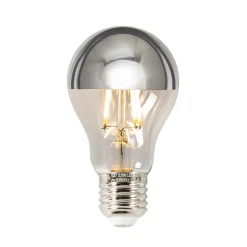 E27 3,5W topforspejlet LED-pære A60, 2700K sølv