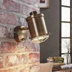 Ebbi vægspot i antik messing, kan dæmpes