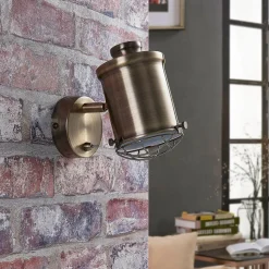 Ebbi vægspot i antik messing, kan dæmpes