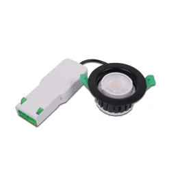 Eco R 68 LED indbygningsspot, krom, Ø 9 cm, metal, IP65 CCT