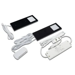 Eco-Pad F LED-underskabsbelysning, 2, 3.000 K sort