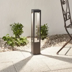 Effektiv Agra LED-gadelygte i mørkegrå