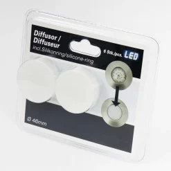 Effektivt Nikas IP44 LED-indbygningsspot, nikkel