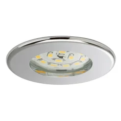 Effektivt Nikas IP44 LED-indbygningsspot, krom