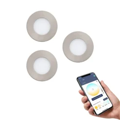EGLO connect Fueva-C LED indbygningsspot 8,6 cm, sæt med 3 stk