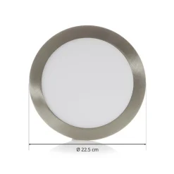 EGLO connect LED indbygningslampe Fueva-C, Ø 22,5 cm, nikkel