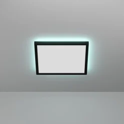 EGLO connect LED-loftlampe Rovito-Z, sort, 29 x 29 cm