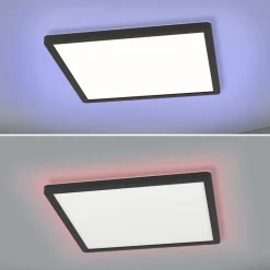 EGLO connect LED-loftlampe Rovito-Z, sort, 29 x 29 cm