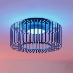 EGLO connect LED-loftlampe Ginestrone-Z, sort, aluminium