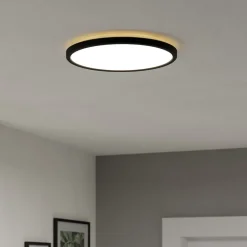 EGLO connect LED-loftlampe Rovito-Z, sort, Ø 30 cm