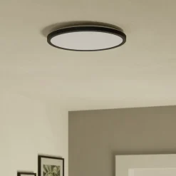 EGLO connect LED-loftlampe Rovito-Z, sort, Ø 30 cm