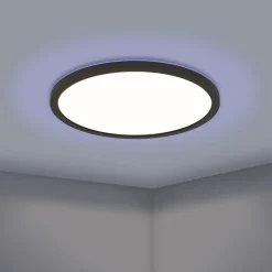 EGLO connect LED-loftlampe Rovito-Z, sort, Ø 30 cm