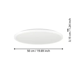EGLO connect LED-loftlampe Rovito-Z, hvid, Ø 50 cm