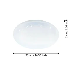 EGLO connect loftlampe Totari-Z, Ø38cm, 19W, krystal effekt