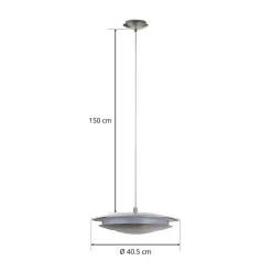 EGLO connect Moneva-C LED-hængelampe nikkel Ø 40,5