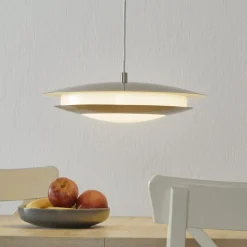 EGLO connect Moneva-C LED-hængelampe nikkel Ø 40,5