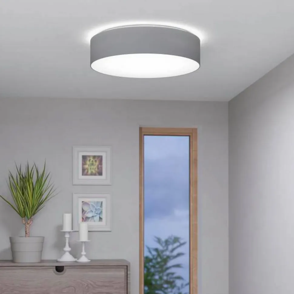 EGLO connect Romao-Z LED-loftlampe, Ø57cm, grå