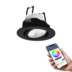 EGLO connect Saliceto-Z LED indbygningslampe, sort