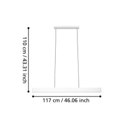 EGLO connect Smart LED-hængelampe Andreas-Z, grå, stål