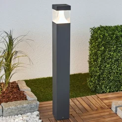 Egon LED pullert med kantet lampekrop