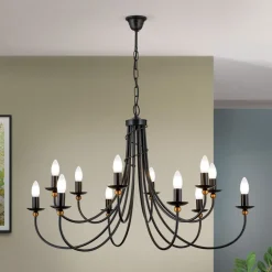 Elegant GARDA lysekrone herregårdsstil og tolv lys