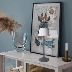 Emmi LED-bordlampe, solcelle, CCT, opladelig, grå