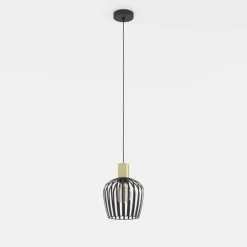 Empoli hængelampe, sort/messingfarvet