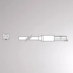 Endetilkobling til Volare-skinne Kabel 2m sort