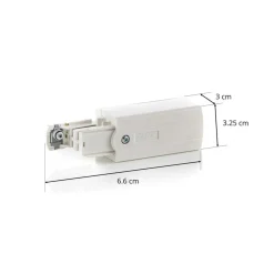 Endetilslutning højre til Noa strømskinne, hvid