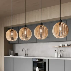 Envostar Clay hængelampe, birkeplywood, 4 lyskilder