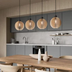 Envostar Clay hængelampe, birkeplywood, 4 lyskilder