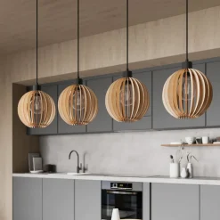 Envostar Clay hængelampe, birkeplywood, 4 lyskilder