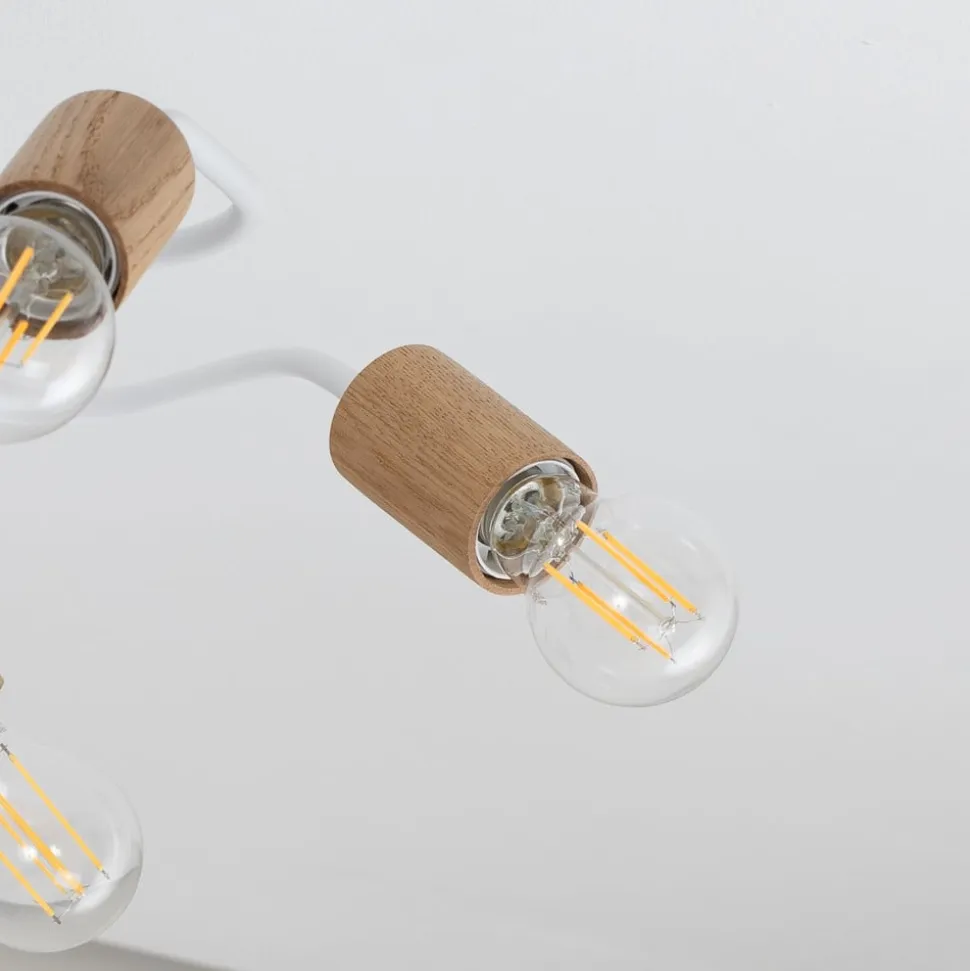 Envostar Joiy loftslampe 5-lys fordelt hvid/træ