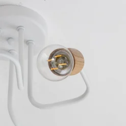 Envostar Joiy loftslampe 5-lys fordelt hvid/træ