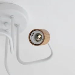 Envostar Joiy loftslampe 5-lys fordelt hvid/træ