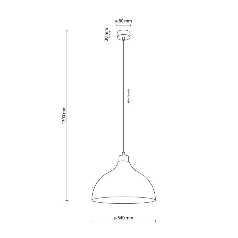Envostar Kaitt hængelampe, brun, Ø 34 cm, trædetaljer