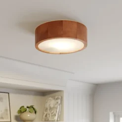 Envostar Kerio loftlampe Ø 27 cm fyr rustik