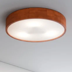 Envostar Kerio loftlampe, Ø47cm, rustik fyrretræ