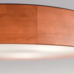 Envostar Kerio loftlampe, Ø47cm, rustik fyrretræ