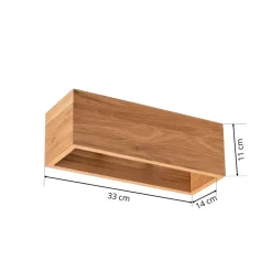 Envostar Kubiko væglampe, olieret eg