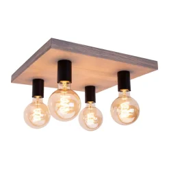 Envostar Lobo loftslampe 4fl. fyrretræsgrå