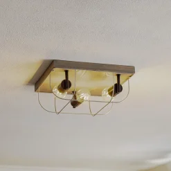 Envostar Neptuna loftslampe, firkantet, 3-lys.