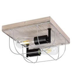 Envostar Neptuna loftslampe, firkantet, 2-lys.